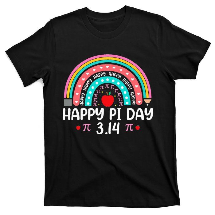 Happy Pi Day Mathematics Math Teacher Rainbow T-Shirt