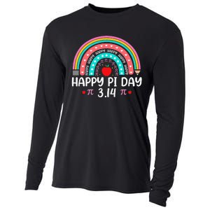 Happy Pi Day Mathematics Math Teacher Rainbow Cooling Performance Long Sleeve Crew