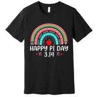 Happy Pi Day Mathematics Math Teacher Rainbow Premium T-Shirt