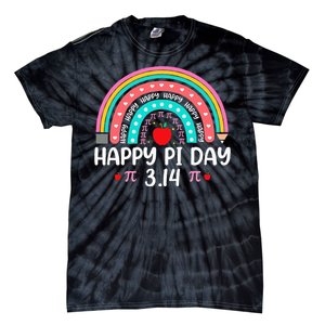 Happy Pi Day Mathematics Math Teacher Rainbow Tie-Dye T-Shirt