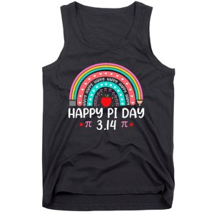 Happy Pi Day Mathematics Math Teacher Rainbow Tank Top