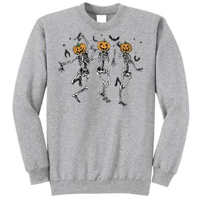 Halloween Pumpkin Dancing Skeleton Costume Tall Sweatshirt