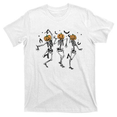 Halloween Pumpkin Dancing Skeleton Costume T-Shirt