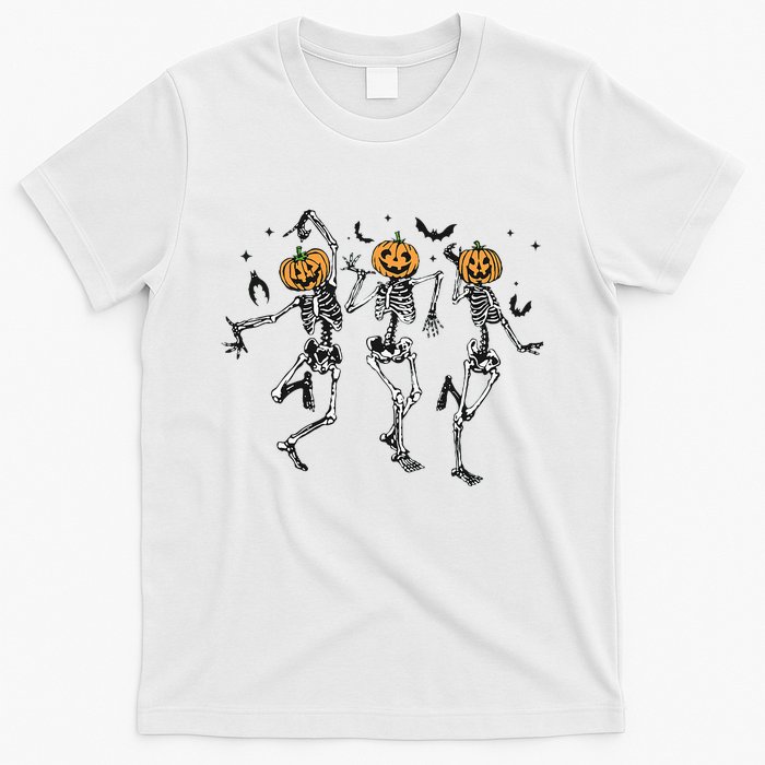 Halloween Pumpkin Dancing Skeleton Costume T-Shirt