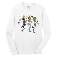 Halloween Pumpkin Dancing Skeleton Costume Tall Long Sleeve T-Shirt