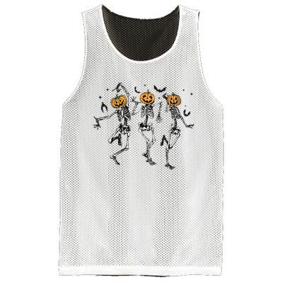 Halloween Pumpkin Dancing Skeleton Costume Mesh Reversible Basketball Jersey Tank