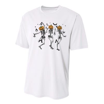 Halloween Pumpkin Dancing Skeleton Costume Performance Sprint T-Shirt