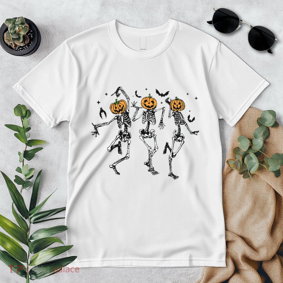 Halloween Pumpkin Dancing Skeleton Costume Premium T-Shirt