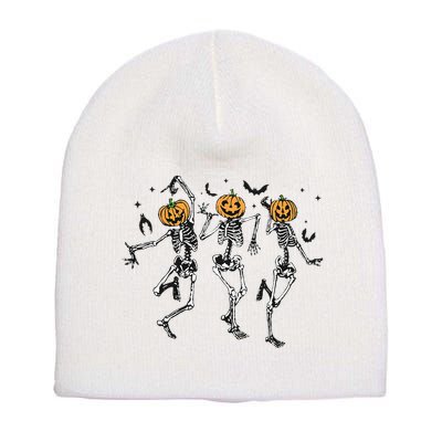 Halloween Pumpkin Dancing Skeleton Costume Short Acrylic Beanie