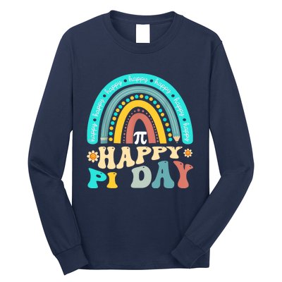 Happy Pi Day Mathematic Math Teacher Gift Rainbow Long Sleeve Shirt