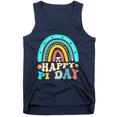 Happy Pi Day Mathematic Math Teacher Gift Rainbow Tank Top