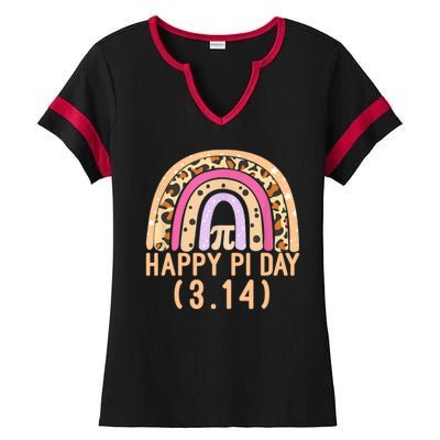 Happy Pi Day Rainbow March 14th Ladies Halftime Notch Neck Tee