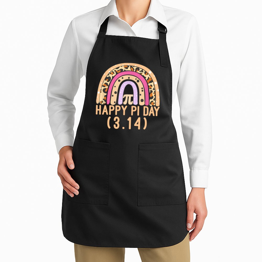 Happy Pi Day Rainbow March 14th Apron