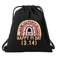 Happy Pi Day Rainbow March 14th Drawstring Bag