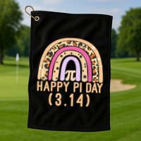 Happy Pi Day Rainbow March 14th Golf Towel