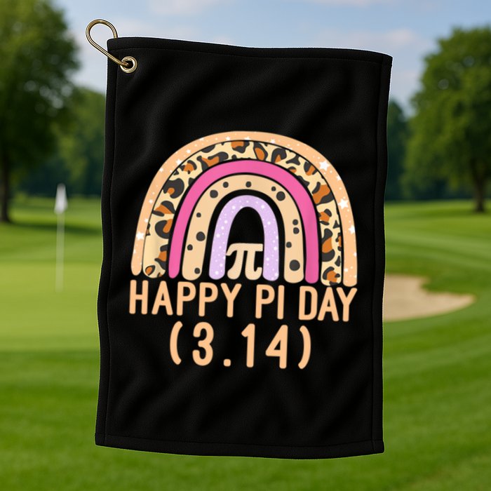 Happy Pi Day Rainbow March 14th Golf Towel