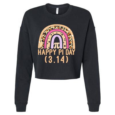 Happy Pi Day Rainbow March 14th Cropped Pullover Crew