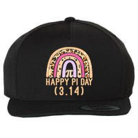 Happy Pi Day Rainbow March 14th Wool Snapback Cap