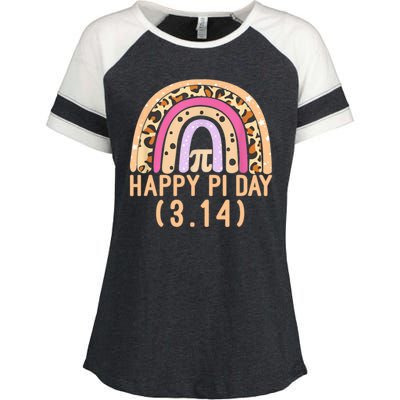 Happy Pi Day Rainbow March 14th Enza Ladies Jersey Colorblock Tee