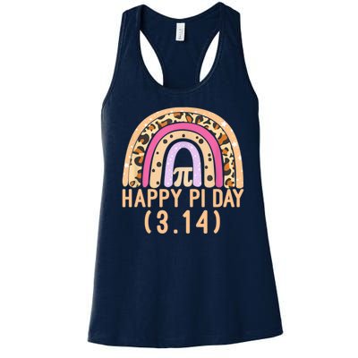 Happy Pi Day Rainbow March 14th Women's Racerback Tank