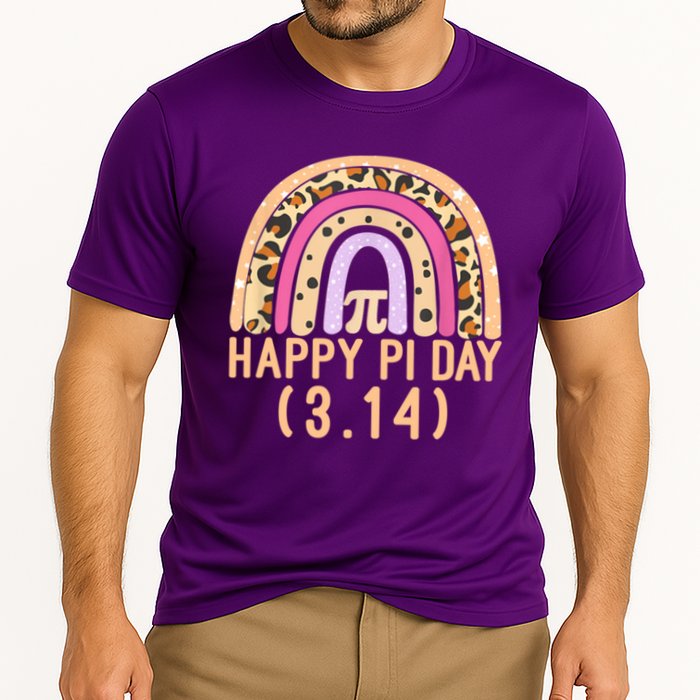 Happy Pi Day Rainbow March 14th Cooling Performance Crew T-Shirt