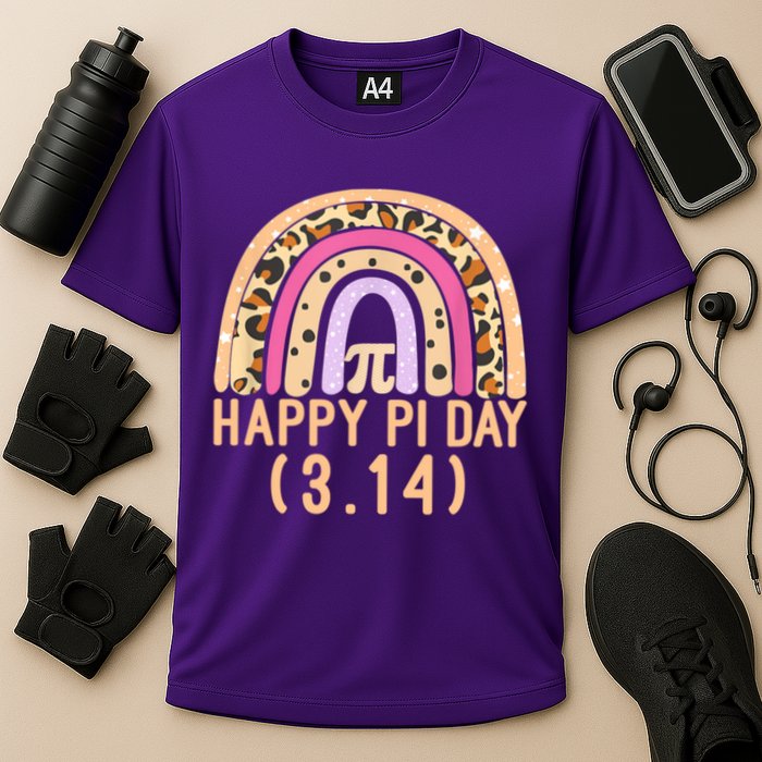 Happy Pi Day Rainbow March 14th Cooling Performance Crew T-Shirt