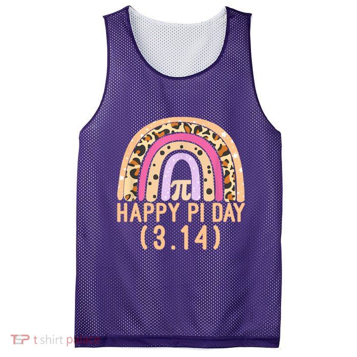 Happy Pi Day Rainbow March 14th Mesh Reversible Basketball Jersey Tank