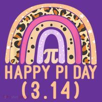Happy Pi Day Rainbow March 14th Poster