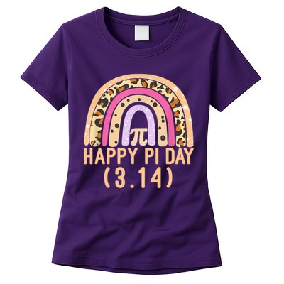 Happy Pi Day Rainbow March 14th Womens T-Shirt