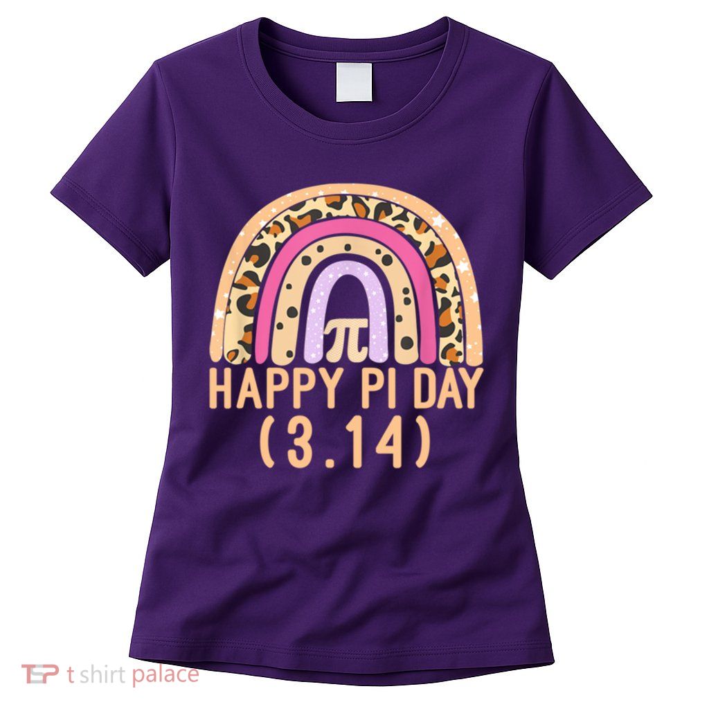 Happy Pi Day Rainbow March 14th Womens T-Shirt