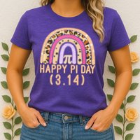 Happy Pi Day Rainbow March 14th Womens T-Shirt
