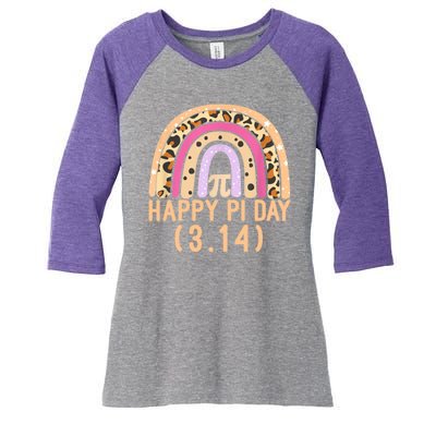 Happy Pi Day Rainbow March 14th Women's Tri-Blend 3/4-Sleeve Raglan Shirt