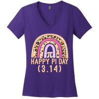Happy Pi Day Rainbow March 14th Women's V-Neck T-Shirt