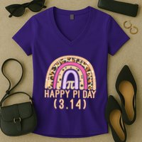Happy Pi Day Rainbow March 14th Women's V-Neck T-Shirt