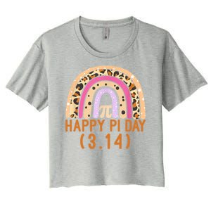 Happy Pi Day Rainbow March 14th Women's Crop Top Tee