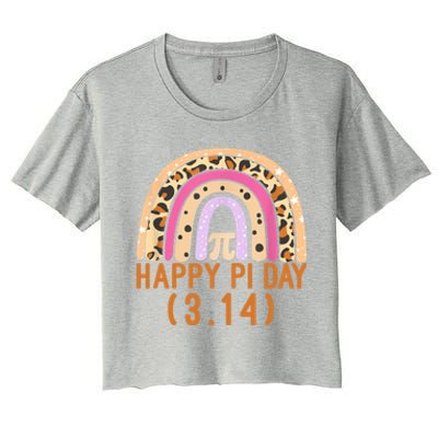 Happy Pi Day Rainbow March 14th Women's Crop Top Tee