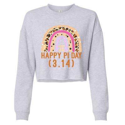 Happy Pi Day Rainbow March 14th Cropped Pullover Crew