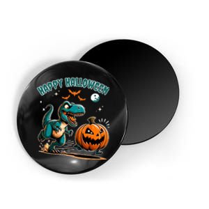 Halloween Pumpkin Dinosaur Funny Trex Design Magnet