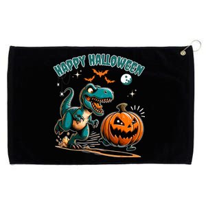 Halloween Pumpkin Dinosaur Funny Trex Design Grommeted Golf Towel