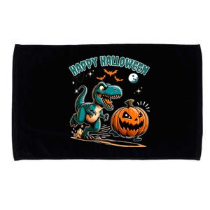 Halloween Pumpkin Dinosaur Funny Trex Design Microfiber Hand Towel