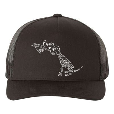 Halloween Puppy Dog Lover Funny Dog Skeleton Hand Boop Gift Yupoong Adult 5-Panel Trucker Hat