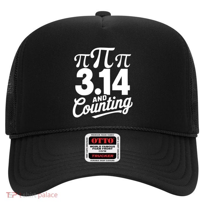 Happy Pi Day Math Teacher Mathematics Irrational Pi Symbol Gift High Crown Mesh Back Trucker Hat