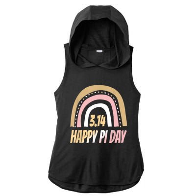 Happy Pi Day Mathematic Math Teacher Rainbow Pi Day Clothing Ladies PosiCharge Tri-Blend Wicking Draft Hoodie Tank