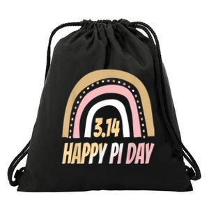 Happy Pi Day Mathematic Math Teacher Rainbow Pi Day Clothing Drawstring Bag