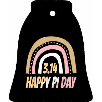 Happy Pi Day Mathematic Math Teacher Rainbow Pi Day Clothing Ceramic Bell Ornament