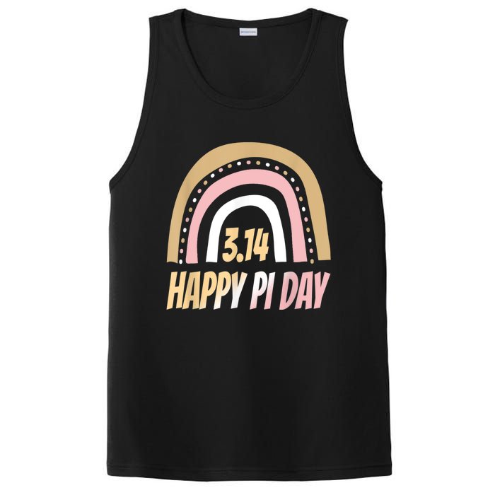 Happy Pi Day Mathematic Math Teacher Rainbow Pi Day Clothing PosiCharge Competitor Tank