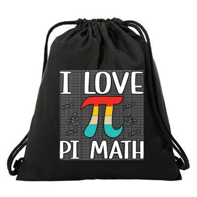 Happy Pi Day Funny Symbol Ratio I Love Math Student Teacher Gift Drawstring Bag