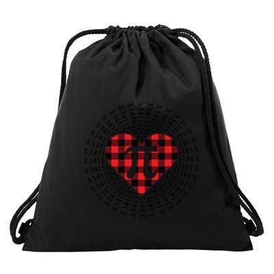 Happy Pi Day Heart 3 14 Symbol Math Love Pi Day Math Teacher Gift Drawstring Bag