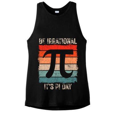 Happy Pi Day Be Irrational Funny Math Lover Teachers Pi Day Ladies PosiCharge Tri-Blend Wicking Tank
