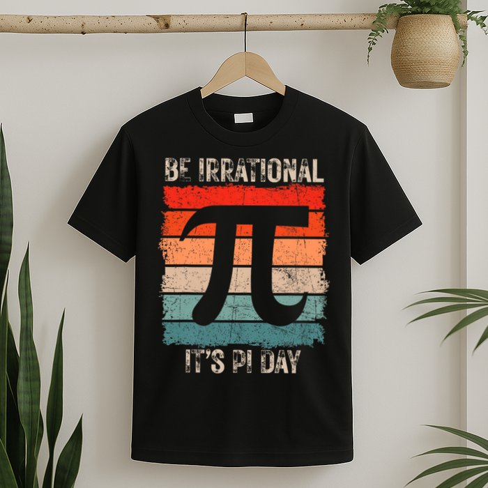 Happy Pi Day Be Irrational Funny Math Lover Teachers Pi Day T-Shirt